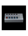 LogiLink USB 3.2 Gen 1 hub 4-port + 1x Fast Charging port on/off switch USB hub - 5 - Szary (UA0386) - nr 3