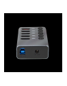 LogiLink USB 3.2 Gen 1 hub 4-port + 1x Fast Charging port on/off switch USB hub - 5 - Szary (UA0386) - nr 5