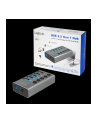 LogiLink USB 3.2 Gen 1 hub 4-port + 1x Fast Charging port on/off switch USB hub - 5 - Szary (UA0386) - nr 8