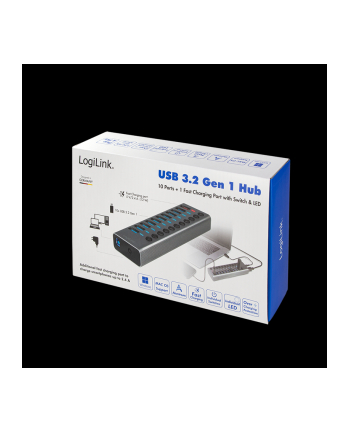 LogiLink USB 3.2 Gen 1 hub Szary (UA0388)