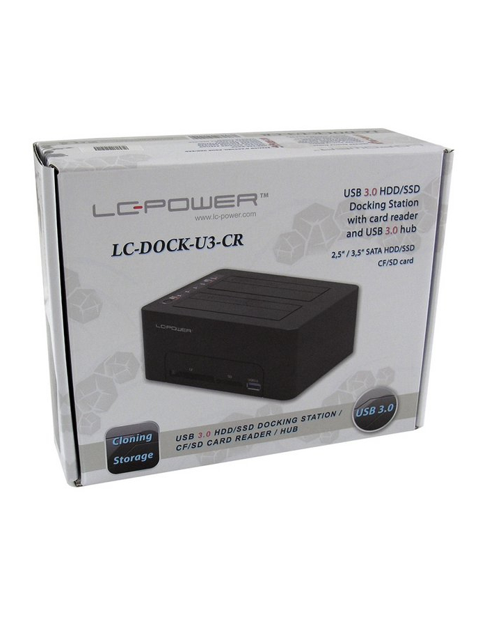 LC-Power USB 3.0 2-Bay 2,5''-3,5''HDD/SSD + Hub główny