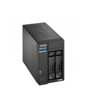 Serwer plików Asustor LOCKERSTOR 2 AS6702T 2-bay, Intel Celeron N5105 Czterordzeniowy 2.0GHz, 4GB RAM DDR4. 4x M.2 PCIe (NVMe), 2x 2.5 GbE. 2x USB 3.