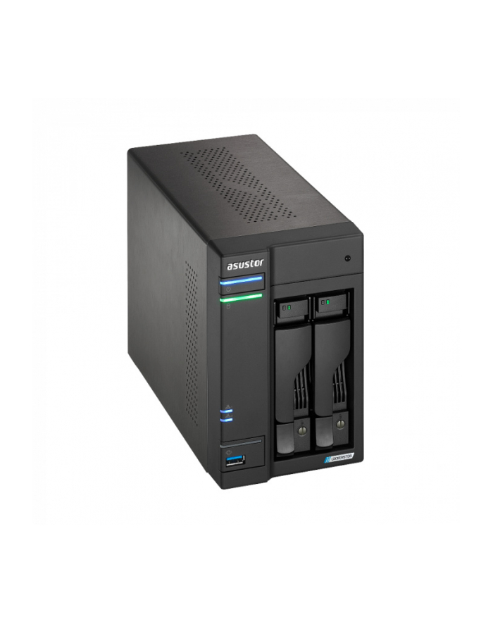 Serwer plików Asustor LOCKERSTOR 2 AS6702T 2-bay, Intel Celeron N5105 Czterordzeniowy 2.0GHz, 4GB RAM DDR4. 4x M.2 PCIe (NVMe), 2x 2.5 GbE. 2x USB 3. główny