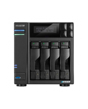 Serwer plików Asustor LOCKERSTOR 2 AS6704T 4-bay, Intel Celeron N5105 Czterordzeniowy 2.0GHz, 4GB RAM DDR4. 4x M.2 PCIe (NVMe), 2x 2.5 GbE. 2x USB 3