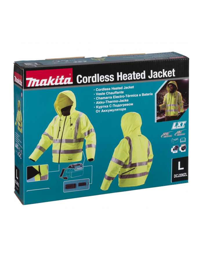 Makita Dcj206Z GL Yellow Akku Thermo Jacket główny