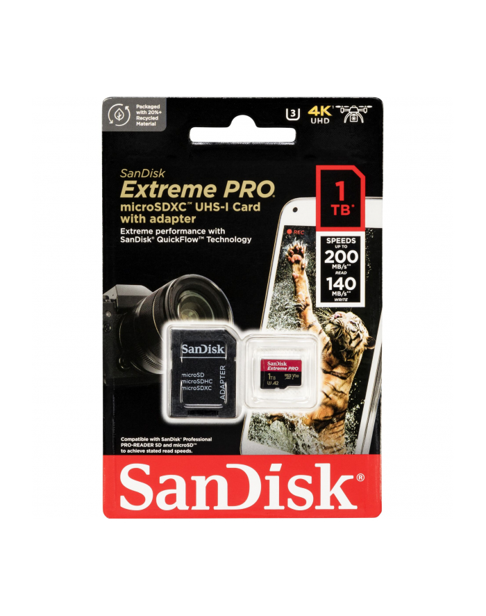 SanDisk microSDXC Extreme Pro 1TB 200/140 MB/s A2 V30 UHS-I U3 (SDSQXCD1T00GN6MA) główny