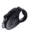 Flexi Smycz Glam Splash Crystal Z Kryształów Swarovski® Taśma Small 3M Czarna - nr 5