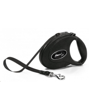 Flexi Skórzana czarna M 5m Taśma