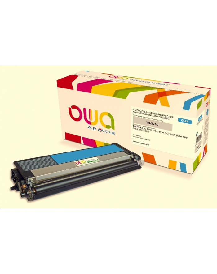 Owa Armor Toner - Cyan Remanufactured Cartridge (Alternative to: Brother TN325C) for DCP-9055, DCP-9270, HL-4140, HL-4150, H (K15424OW) główny