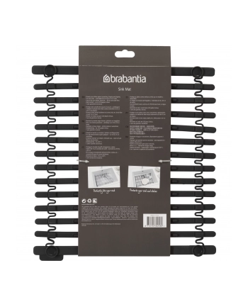 Brabantia Mat Czarna 56X30Cm Kratka Mata Do Zlewu Silikonowa (302589)