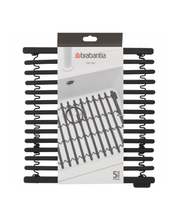 Brabantia Mat Czarna 56X30Cm Kratka Mata Do Zlewu Silikonowa (302589)