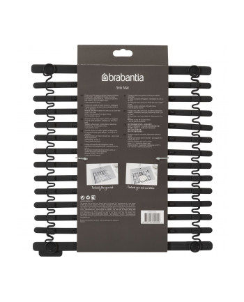 Brabantia Mat Czarna 56X30Cm Kratka Mata Do Zlewu Silikonowa (302589)