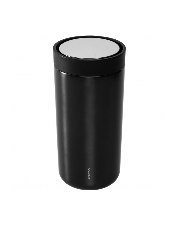 Stelton Kubek termiczny To-Go Click 400Ml metaliczny czarny z podwójnej stali 68516 główny