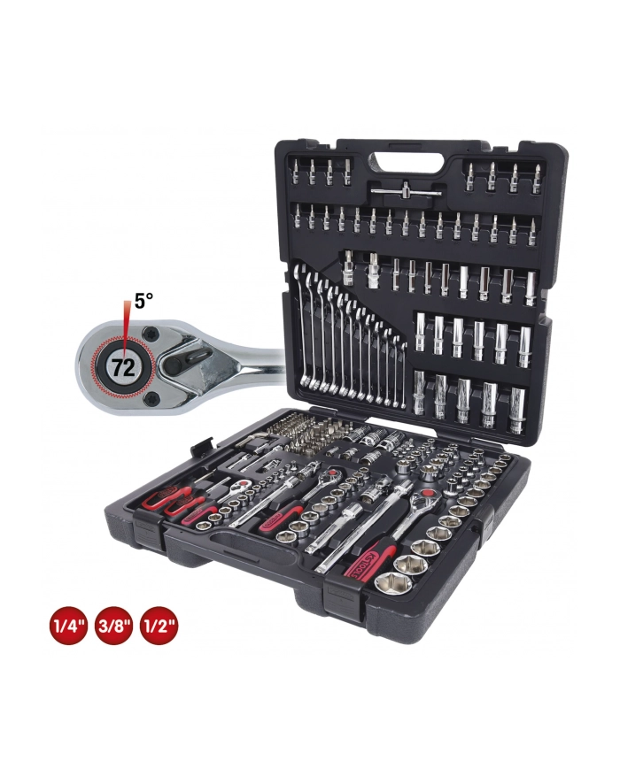 Ks Tools 1/4 +3/8 +1/2 216 Pcs Chromeplus Socket Set 9180216 główny