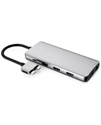 ESTUFF PRZEJŚCIÓWKA ESTUFF USB-C DO  DISPLAY PORT/ HDMI/ USB-C/ LAN/ VGA - BIAŁA  (ES623010)