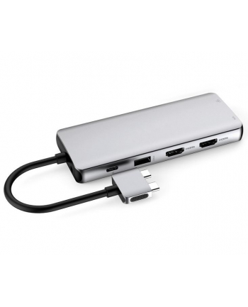 ESTUFF PRZEJŚCIÓWKA ESTUFF USB-C DO  DISPLAY PORT/ HDMI/ USB-C/ LAN/ VGA - BIAŁA  (ES623010)