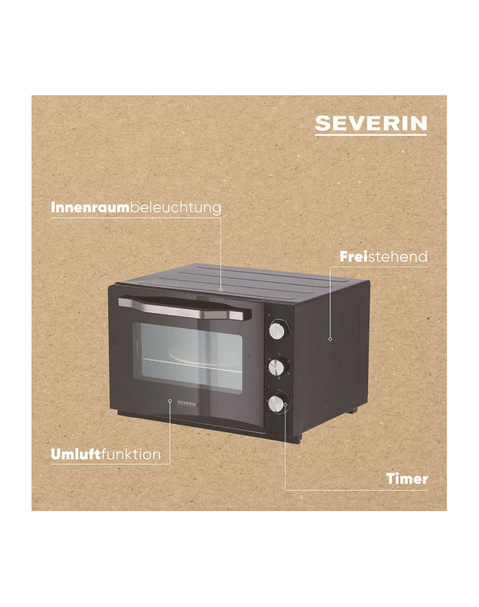 Severin Mini-piekarnik z płytami elektrycznymi do gotowania TO 2074 główny
