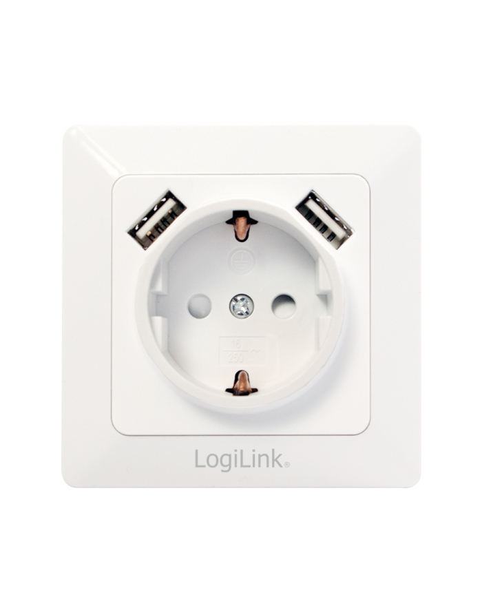 Logilink Gniazdo Podtynkowe Z Usb Ip20 Biały PA0162 główny