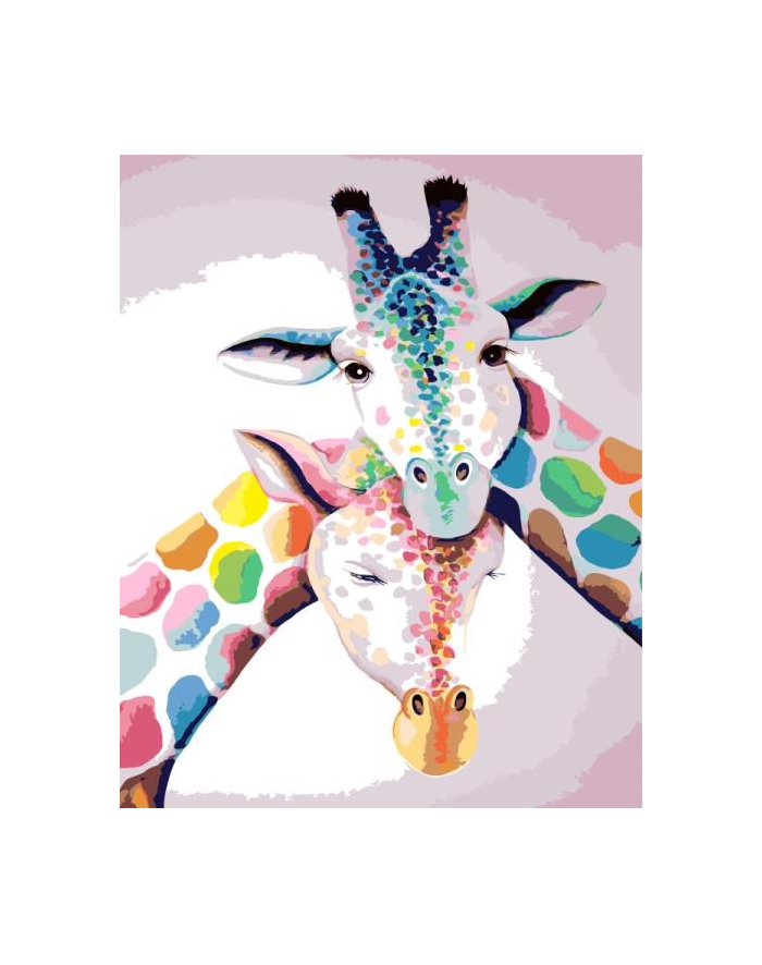 norimpex Malowanie po numerach Kolorowe tulące się żyrafy 40x50cm 1005707 główny