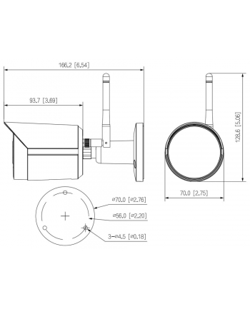 Dahua Kamera Ip IPC-HFW1230DS-SAW-0280B Wi-Fi 1080p2.8mm