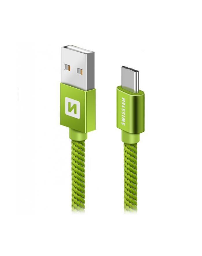 Swissten Kabel USB - USB Typ C 1,2m Zielony (71521207) główny