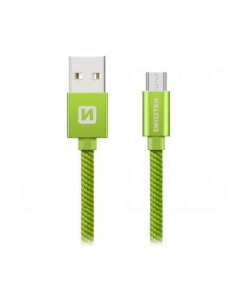 Swissten Kabel USB - Micro USB 1,2m Zielony (71522207)