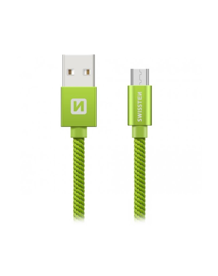 Swissten Kabel USB - Micro USB 1,2m Zielony (71522207) główny
