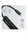 axagon Karta sieciowa, hub metalowy HMC-GL3A 3x USB-A + GLAN, USB 3.2 Gen 1, 20 cm USB-C kabel - nr 21