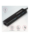 axagon Karta sieciowa, hub metalowy HMC-GL3A 3x USB-A + GLAN, USB 3.2 Gen 1, 20 cm USB-C kabel - nr 9