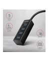 axagon Hub 4-portowy Mini metalowy USB 3.2 Gen 1 HUE-M1AL, 1.2m USB-A kabel - nr 3