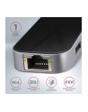 axagon Karta sieciowa HMC-6GL 3x USB-A, HDMI, RJ-45, USB 3.2 Gen 1 hub, PD 100W 20cm USB-C kabel - nr 31