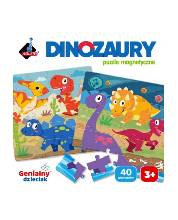 askato Genialny dzieciak Puzzle magnetyczne Dinozaury 118253