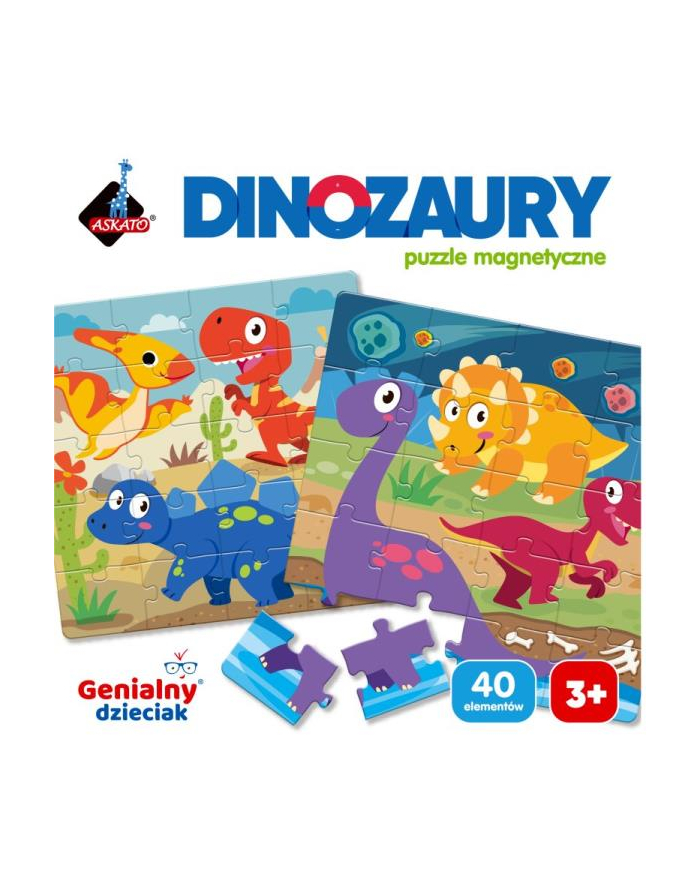 askato Genialny dzieciak Puzzle magnetyczne Dinozaury 118253 główny