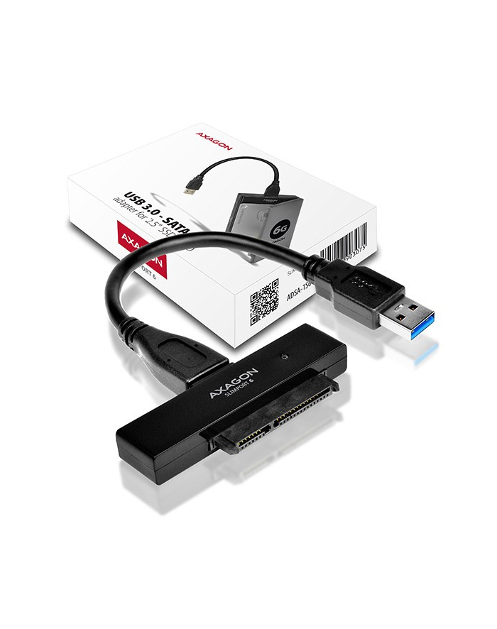 axagon Adapter USB 3.0 - SATA 6G do szybkiego przyłączenia 2.5' SSD/HDD ADSA-1S6 główny