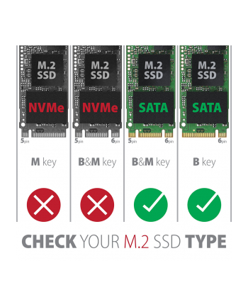 axagon Obudowa zewnętrzna aluminiowa bezśrubowa EEM2-SA USB micro-B 3.2 GEN 1 M.2 Sata SSD
