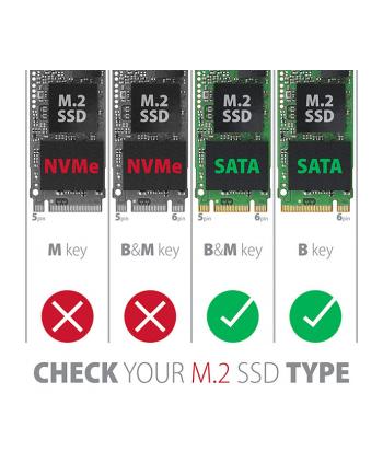 axagon Obudowa zewnętrzna aluminiowa bezśrubowa EEM2-SA USB micro-B 3.2 GEN 1 M.2 Sata SSD