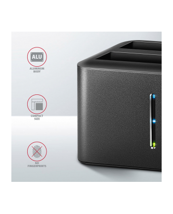 axagon MINI stacja dokująca ADSA-D25, USB 3.2 Gen 1 - 2x SATA 6G 2.5' SSD/HDD CLONE