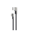 aukey CB-AL04 Czarny OEM nylonowy kabel USB - Lightning | 1m | wtyki 90 stopni | certyfikat MFi - nr 1