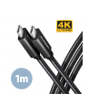 axagon Kabel (USB-C - USB-C) BUCM32-CM10A 3.2 Gen 2, 1m, PD 100W, 5A, 4K HD, ALU, oplot, czarny - nr 3
