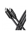 axagon Kabel USB-C - USB-A 3.2 Gen 2 BUCM32-CM20AB, 2m, PD 100W, 5A, 4K HD, ALU, oplot, czarny - nr 12