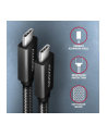 axagon Kabel USB-C - USB-A 3.2 Gen 2 BUCM32-CM20AB, 2m, PD 100W, 5A, 4K HD, ALU, oplot, czarny - nr 17