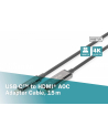 digitus Kabel adapter hybrydowy AOC USB Typ C na HDMI 4K 60Hz 15m - nr 5