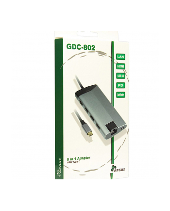 Inter-Tech GDC-802 Docking Station (USB, HDMI, RJ-45, Power Delivery)