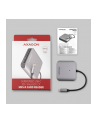 axagon Zewnętrzny czytnik kart CRE-S3C, USB-C 3.2 GEN 1, 3-slot ' lun SD/microSD/CF, obsługa UHS-II - nr 7