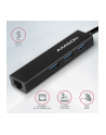 axagon Karta sieciowa HMA-GL3A 3x USB-A + GLAN, USB3.2 Gen 1 hub, metalowy, 20cm USB-A kabel - nr 11
