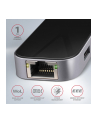 axagon Karta sieciowa HMC-6GL 3x USB-A, HDMI, RJ-45, USB 3.2 Gen 1 hub, PD 100W 20cm USB-C kabel - nr 11