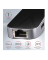 axagon Karta sieciowa HMC-6GL 3x USB-A, HDMI, RJ-45, USB 3.2 Gen 1 hub, PD 100W 20cm USB-C kabel - nr 17