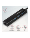 axagon Karta sieciowa, hub metalowy HMC-GL3A 3x USB-A + GLAN, USB 3.2 Gen 1, 20 cm USB-C kabel - nr 11