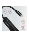 axagon Karta sieciowa, hub metalowy HMC-GL3A 3x USB-A + GLAN, USB 3.2 Gen 1, 20 cm USB-C kabel - nr 14