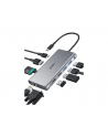 aukey Hub USB-C CB-C89 aluminiowy  | 10w1 | RJ45 Ethernet 10/100/1000Mbps | 4xUSB | HDMI 4k@30Hz | SD i microSD | USB-C Power Delivery 100W - nr 3